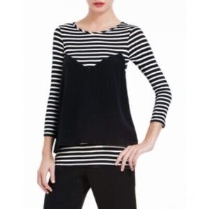 BCBGmaxazria striped peplum top